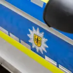 Seitliche Detailansicht eines Bundespolizei-Streifenwagens